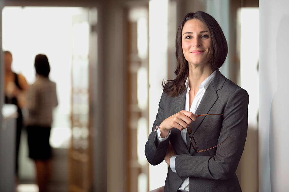 Business Woman smiling at camera