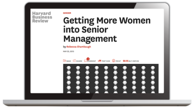 HBR Getting More Women Into Senior Management